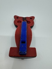 Vintage Owl Call Whistle Toy Plastic Resin Black Whistle