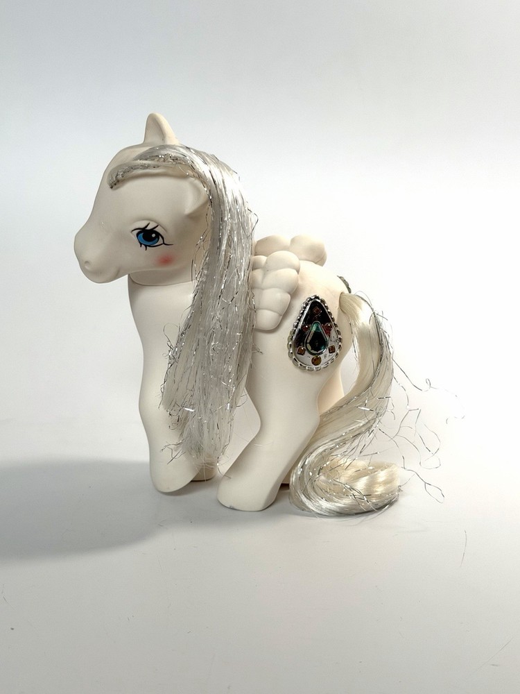 My Little Pony Vintage G1 Pegasus PRINCESS TIFFANY White Jewel 1980s
