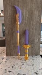Demon Hunters Mira Spear Gokdo | 3D Printed Purple Gold Cosplay Prop Collectible