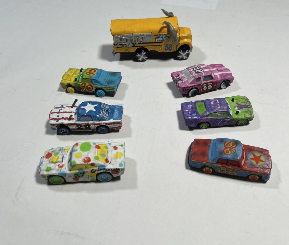 Disney Pixar Cars Thunder Hollow Demolition Derby Character Lot Bundle 7 READ