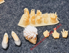 1/12 Custom Hands + shoes + head sculpt For 6” Jujutsu Kaisen Satoru Gojo set