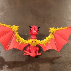 Treasure X Red Gold Black Dragon Fantasy Action Figure Plastic Toy