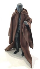 SU-R-MW: 1/12 Dark Brown Wired Jedi Fabric Robe for 6″ Star Wars Mace Windu