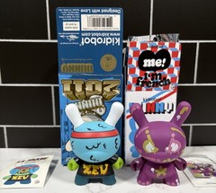 Kidrobot Dunny 2011 & French Series Le Merde & Purple Mist 3″ Vinyl Lot of 2