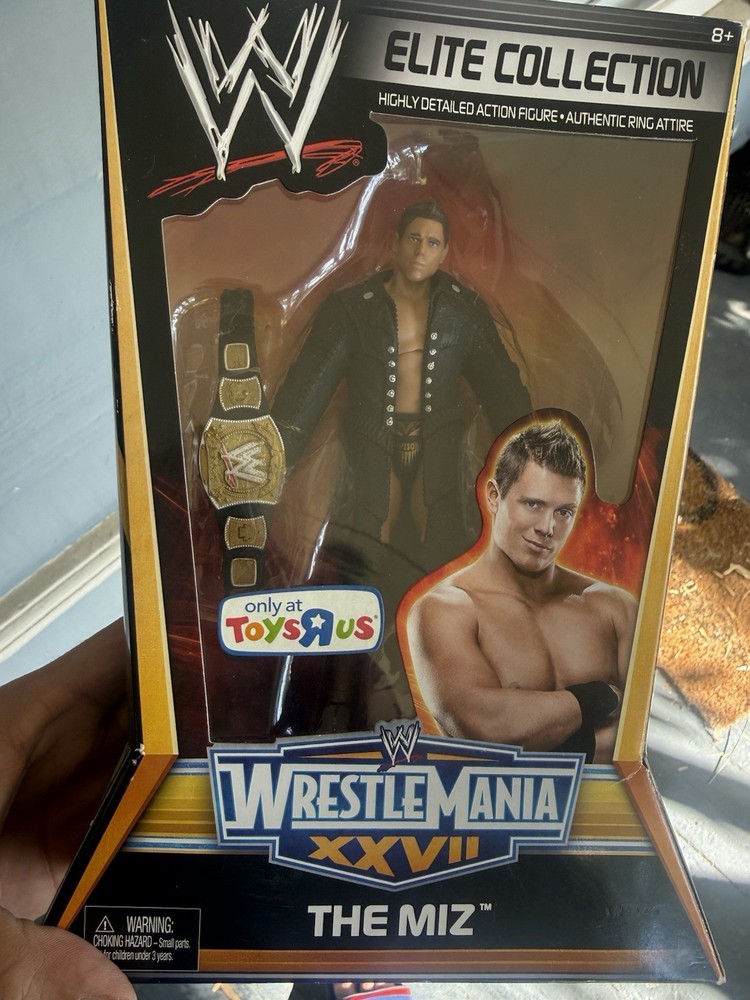 Mattel WWE Elite The Miz WrestleMania XXVII Figure w/ Title Belt