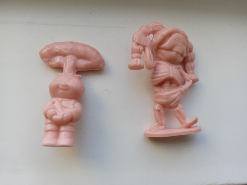 Garbage Pail Kids ADAM BOMB & THIN LYNN (Vintage 1986 Topps) Peach/Salmon Color