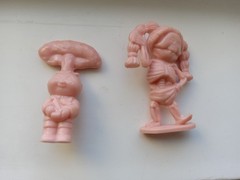 Garbage Pail Kids ADAM BOMB & THIN LYNN (Vintage 1986 Topps) Peach/Salmon Color