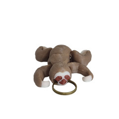 Supportive Solutions 3D Printed Sloth Flexi Bag Charm Keychain – One Size – New,