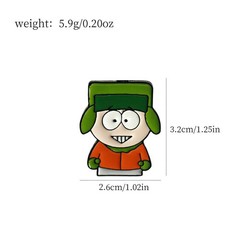 7Pcs/Set Cartoon TV Movie Cartman Figure Badges – Cute Lapel Pins for Backpacks