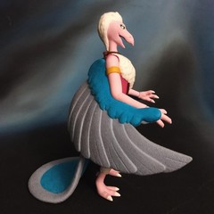 DINOSAUCERS Teryx FLOCKED Custom Figure Glasslite RARE Dinoplativolos Astro Dino
