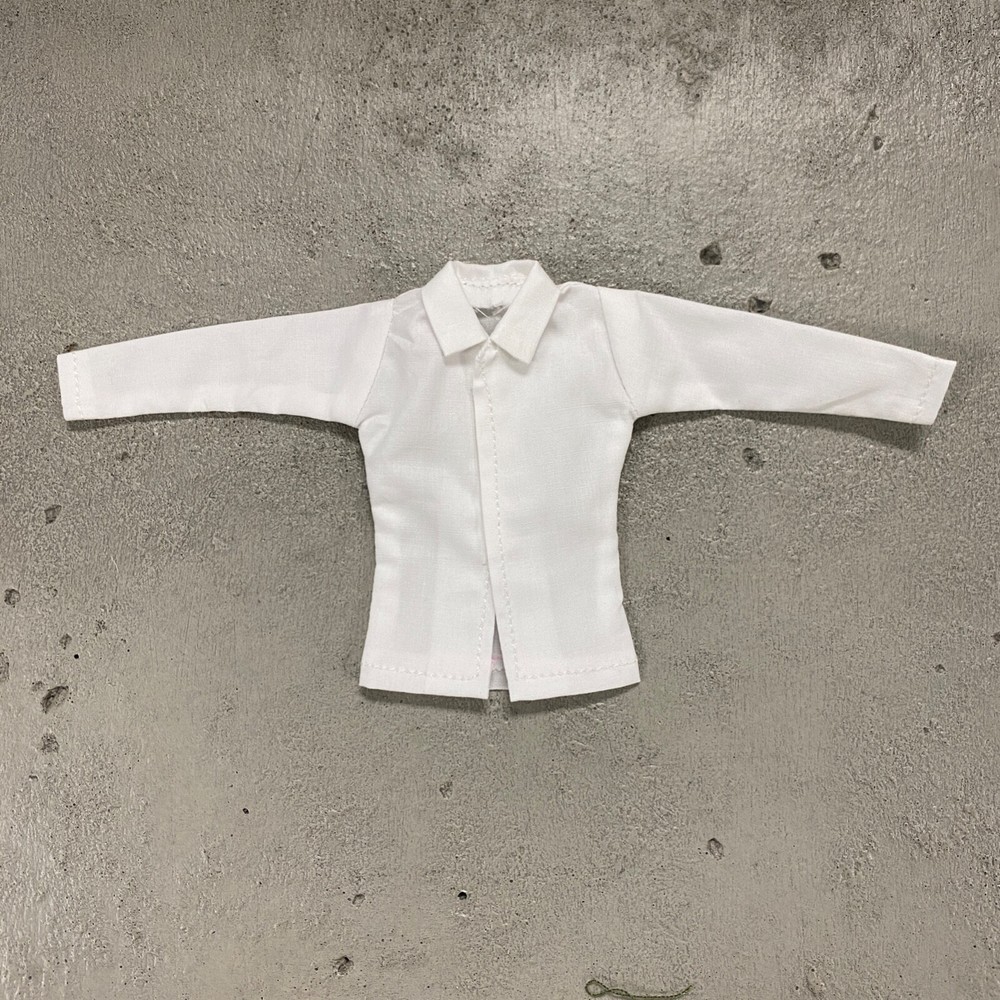 SU-SH-WHT-M: 1/12 white dress shirt for 6″ ML Nota MixMax Mezco slim body