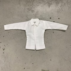 SU-SH-WHT-M: 1/12 white dress shirt for 6″ ML Nota MixMax Mezco slim body