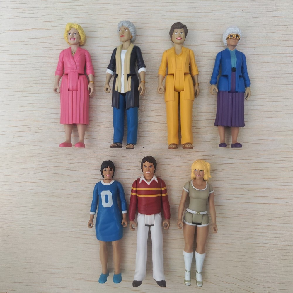 7pcs Golden Girls Dorothy Blanche Sophia Three’s Company Jack Chrissy Janet