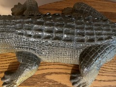 1 Large Realistic Lifelike Foam Alligator 44″ And 1 Soft Rubber Alligator 26″