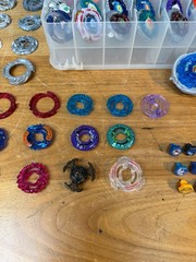 Massive 13 lb Beyblade Lot Metal Fusion Burst Parts Launchers Accessories