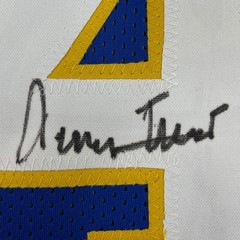 Framed Autographed/Signed Jerry West 33×42 West Virginia Blue Jersey JSA COA
