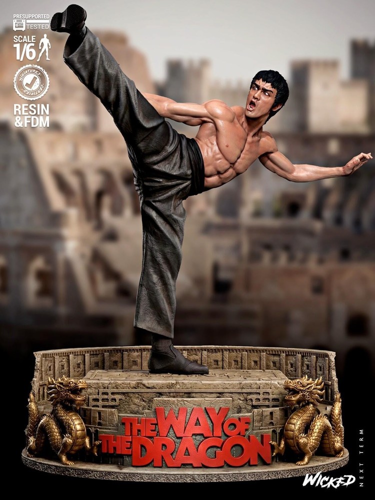 Bruce Lee | 3D Printed Wicked Statue | Unpainted | Fan Made | 1:8 Scale
