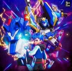 Metal Cardbot W Season3 4-Robot Set HEAVY IRON W+PANTHOM HORNET+TIGUN+BLUE COP W