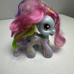 My Little Pony Set Of 4, 2 Little & 2 Large Years- 2003, 2005, 2008 Glitter MLP