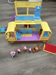 Peppa Pig Transforming Camper Van RV Playset w/ Sounds – 99% Complete Set Toy