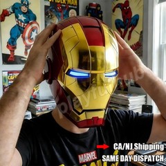 2026 Iron Man MK5 1:1 Helmet Wearable Voice-control Mask Cosplay Golden AUTOKING