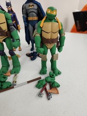 Batman vs Ninja Turtles Gamestop Exclusive Figures Set Of 10 Leonardo Robin