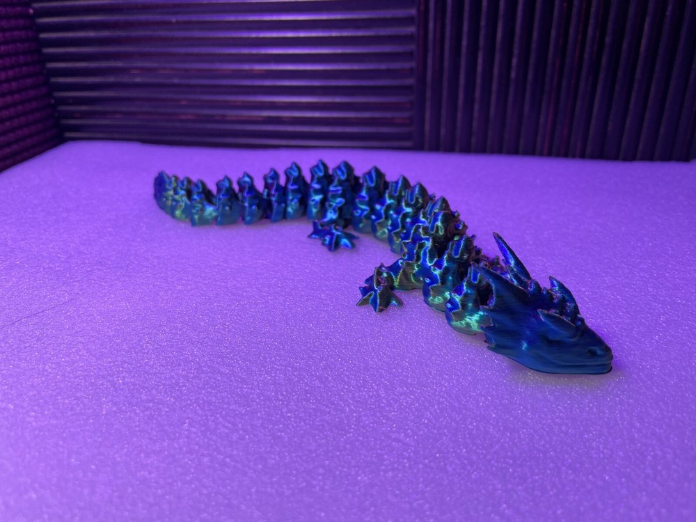 3D Printed Crystal Dragon 8″