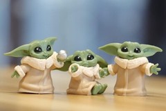 6Pcs Star Wars Mandalorian The Child Baby Yoda Grogu Doll Figure Toy Cake Topper
