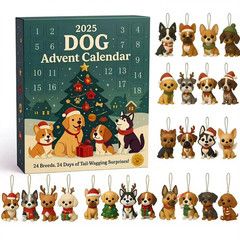 Dog 24 Days Christmas Countdown Calendar Christmas Advent Ca