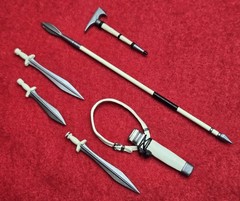 Custom Painted White Weapons Lot 1/18 scale – Boss Fight Studio Vitruvian Armory