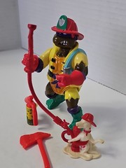 Vintage 1991 TMNT HOSE EM DOWN DON 100% COMPLETE Firefighter MINT Ninja Turtles