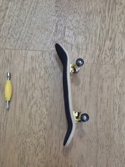 Premium Wood Fingerboard Complete with Bearing Wheels and foam grip and Trucks