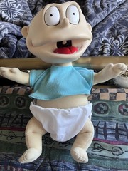 VINTAGE 1997 VIACOM MATTEL THE RUGRATS TOMMY PICKLES Teal Shirt White Diaper
