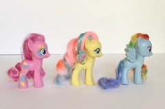 My Little Pony G4 Brushable Lot Cutie Mark Magic Pinkie Rainbow Power Fluttershy