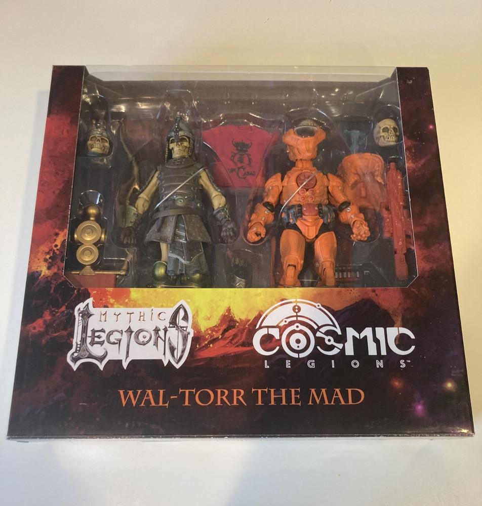 MYTHIC/COSMIC LEGIONS 6″ 1:12 WAL-TORR THE MAD ACTION FIGURES MISB CON EXCLUSIVE