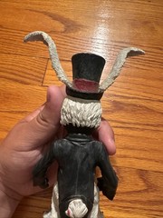 2001 American McGee Alice White Rabbit Figure Black Coat No Clock