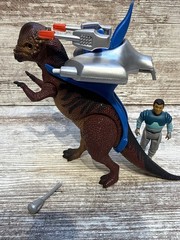 DINO RIDERS Tagg W/ Complete Pachycephalosaurus Tyco Toys Rare Dinosaur Set VTG