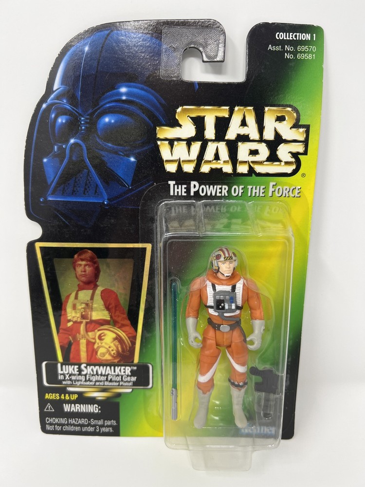 Star Wars Power of the Force POTF Green Card X-Wing Pilot Luke Skywalker
