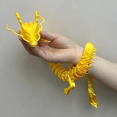 80CM 3D Printed Gem Dragon Crystal Fidget Toy Rotatable Articulated Dragon Gifts