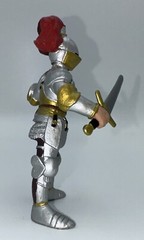 2000 PAPO Knight Silver Armor Red Gold Shield Sword Medieval Figure Toy 3.5″