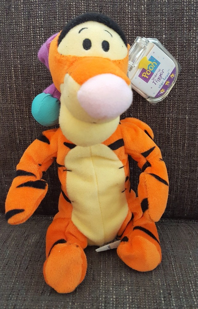 8″ STAR Bean WAKE-UP TIGGER w/TAG NIGHTCAP 69970-94 Pooh Arco Mattel