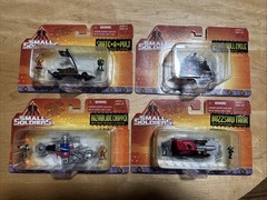 Small Soldiers set of 4 skate-a-pult,buzzsaw tank, power drill cycle, razorblade