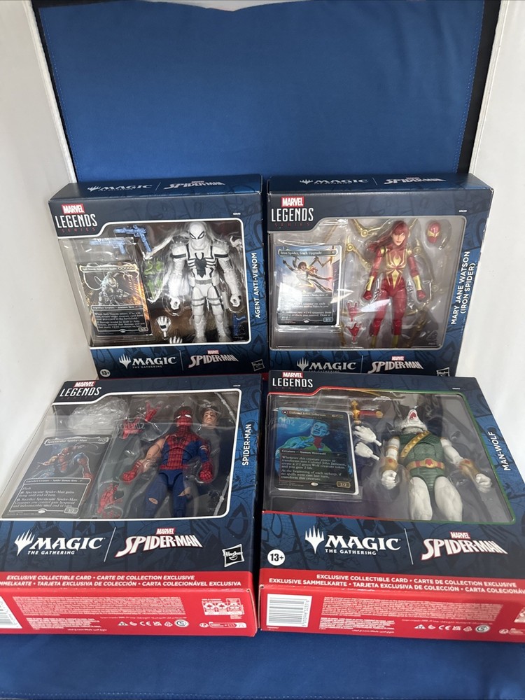 IN HAND! Marvel Legends Magic the Gathering SPIDER-MAN 6″ Hasbro Figure Set of 4