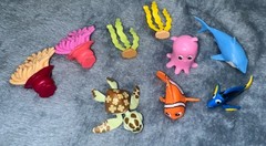 Lot of 9 Disney Pixar Finding Nemo PVC Play Toy Figures or Cake Toppers