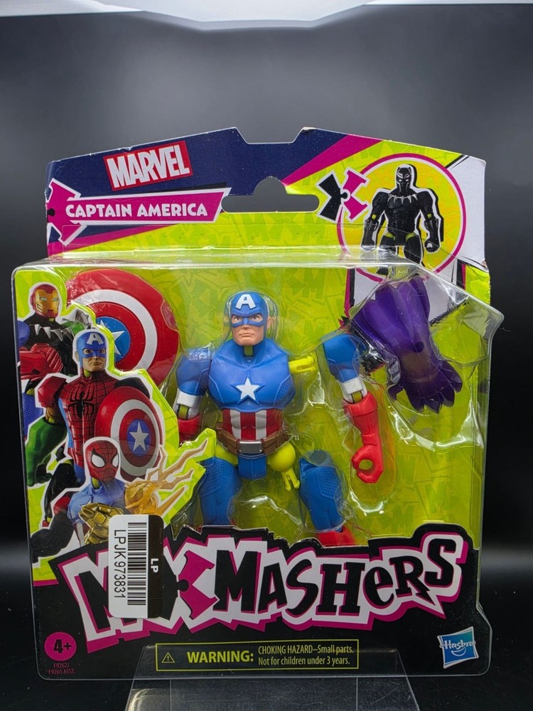 Marvel Captain America Mix+Mash Action Figure By Hasbro 6-Piece Set Ages 4+