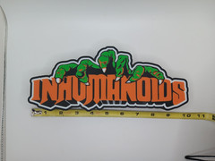 Retro Inhumanoids logo lightbox sign light box display for collection display