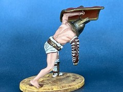 Handcrafted Gladiator Resin Figurine 40mm Collectible Sculpture