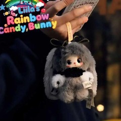 Baby Three Liila Rainbow Candy Bunny Blind Box Keychain Mystery Gift