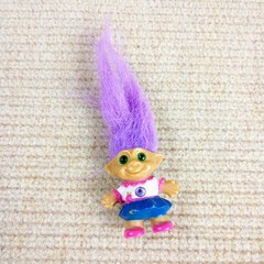 VTG Ace Novelty Jewel Belly Mini Troll Doll Lot of 7 Lucky Gemstone Charm 1.5″