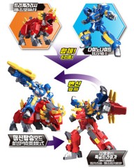 Toys MiniForce Super Dino Power FORCE TRIG Triceratops Rider Robot Knight Figure